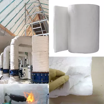 Multi Size Ceramic Silicate Fiber Blanket Insulation High Temp Fireproof Mat Pad • £49.95