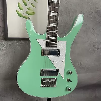 Charm Green Electric Guitar 6 Strings MI-5 Maple Neck Mini HH Pickups • $206.89