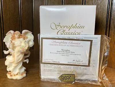 VTG Seraphim Classics November Angel Roman 81821 Figurine Art Gift (D) • $29.99