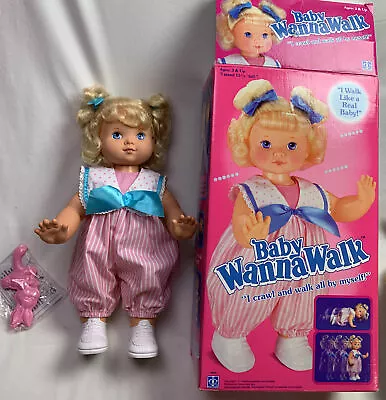 Baby Wanna Walk Doll Hasbro 1991 Vintage Action Baby Doll Works Great. Open Box  • $59.99