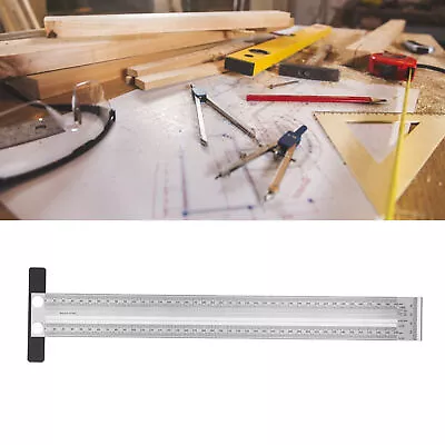 Woodworking Scribing T Rules Accuracy Marking Positioning Scribing T Ruler 400mm • $16.85