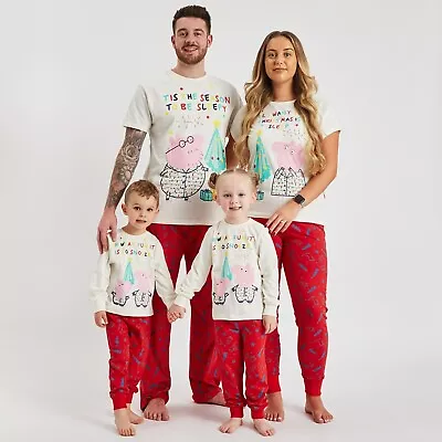 £10.95 • Buy Family Matching Peppa Pig Christmas Pyjamas Mens Ladies Kids Christmas Pyjamas