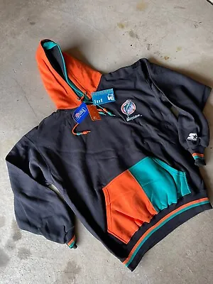 Vtg New NFL Miami Dolphins Starter Football Duo Hood Hoodie Sweatshirt XL NWT • $89.99