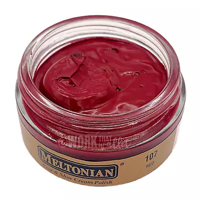 [1] Meltonian Boot & Shoe Cream Polish 1.55 Oz Color Red #107 • $9.99