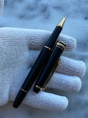 Montblanc Meisterstuck Classic 163 Rollerball Pen Black Resin &Gold Made Germany • $129