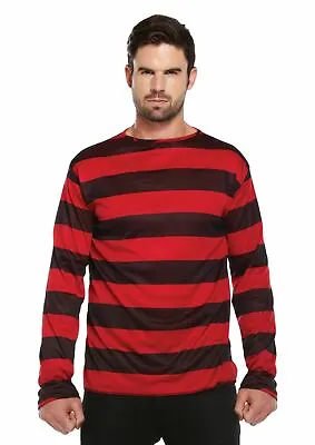 £10.49 • Buy Black & Red Freddy Striped Jumper Costume Halloween Fancy Dress One Size