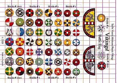 £12.50 • Buy Victrix Viking Shield Waterslide Decals By Battle Flag. Super Value Set.