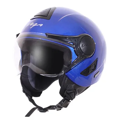 Vega Verve Blue Open Face Helmet • $102.97