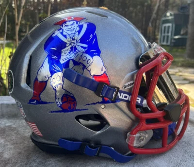 $295 • Buy New England Patriots Custom Full Size Authentic Riddell Speed Football Helmet !