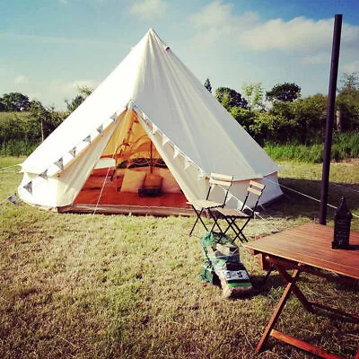 6M4 Seasons Oxford Canvas Bell Tent Waterproof Hunting Camping Yurt Outdoor Trip • $586.95