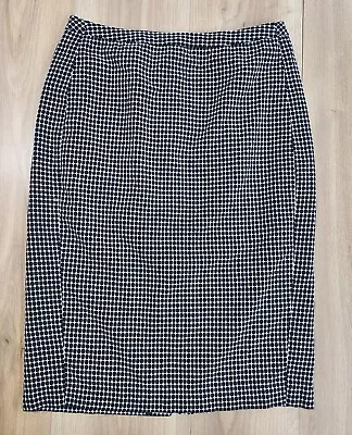 Merona Womens Sz 6 Black & White Pencil Skirt Hook & Eye W/Zipper Closure • $7.25