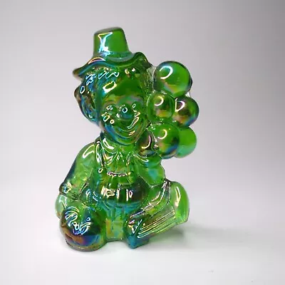 Mosser Glass Balloon Clown  Koko  1981 Green Crystal Carnival Glass • $9.99