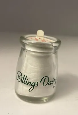 Vintage BILLINGS DAIRY Creamer Milk Bottle White River Junction Vermont • $16.99