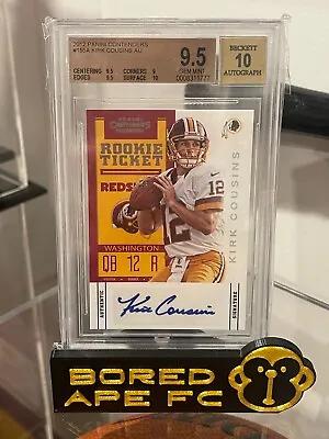 2012 Contenders Kirk Cousins Rookie Ticket Auto SP BGS 9.5 / Auto 10 • $850