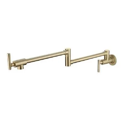 Modern Wall Mount Brushed Pot Filler Faucet  26.1-in L X 8.35-in H Brushed Gold • $50
