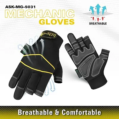 Fingerless Work Gloves For Mechanics Builders Yards Carpenter Warehouse Work. • £99.99