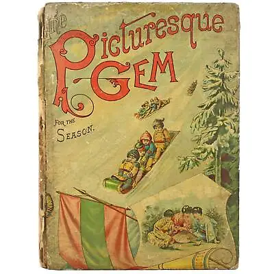 £24.27 • Buy Antique Victorian Illustrated Children's Book, Picturesque Gem For The Season