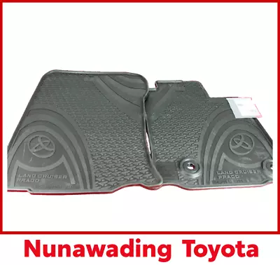 Genuine Toyota Landcruiser Prado Front Rubber Floor Mats Set 08/2013 - Current • $40.14