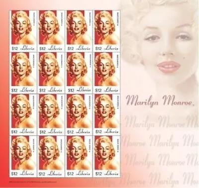 Liberia 2005 - Marilyn Monroe - Sheet Of 16 Stamps - Scott #2343 - MNH • $6.50