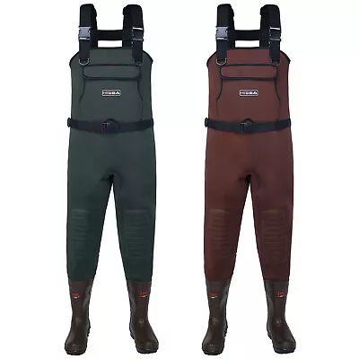 HISEA 200G Insulated Neoprene Fishing Hunting Wader Cleated Bootfoot Chest Wader • $89.98