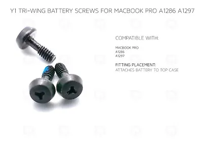 £3.49 • Buy 3 X Genuine Screws For MACBOOK PRO A1286 A1297 Battery Screw Parts Y1 Tri-wing