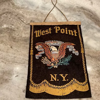 Vintage US Army West Point NY Wool Felt Wall Hanging Banner 8” X 11” • $14.99