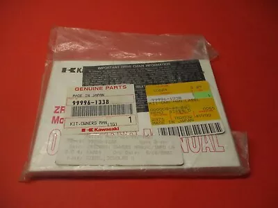 Nos New Oem Original 2001 Kawasaki Zr1200 Zrx1200 A1 Owners Manual • $85.47