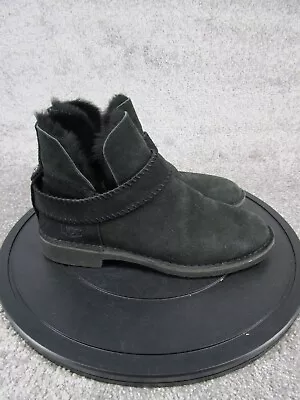 Ugg Boots Womens Size 10 Mckay Boots Black Suede Shearling • $44.99