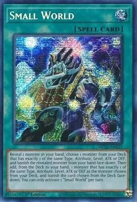 $15.50 • Buy Small World - MP22-EN225 - Prismatic Secret Rare - 1st Edition Yugioh