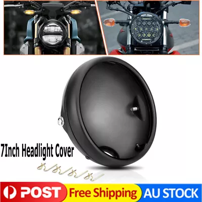 1x Universal 7 Inch LED Motorcycle Headlight Shell Cover Head Lamp Housing Black • $32.25