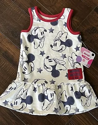 NWT Disney Minnie Mouse Girls Size 12 Months Dress Red/White/Blue 4th Of July • $10