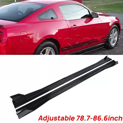 For Ford For Mustang GT Adjustable Side Skirt Extension Splitter Rocker Panel • $69.95