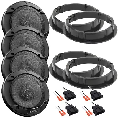 Kenwood 300 Watt 6.5  Front & Rear Car Speakers & Kit For 1998-2013 Volkswagen • $119.99