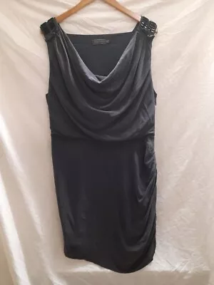 Ladies Mint Velvet 100% Silk Blouson Dress UK 16 (L) - CG E05 • £7.99