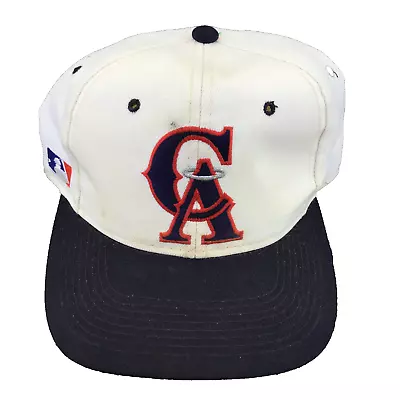 Vintage California Angels Logo Sports Specialties Beige Snapback Hat Los Angeles • $999.97