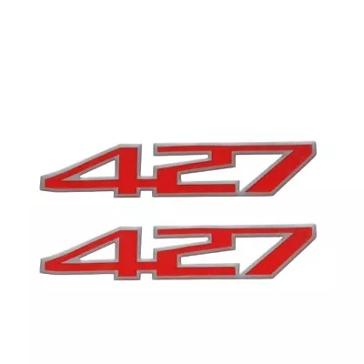 2x Red 427 ZL1 Z06 C6 Chevy Corvette Bumper Sticker Gel Logo Decal Trunk Hood • $10.66