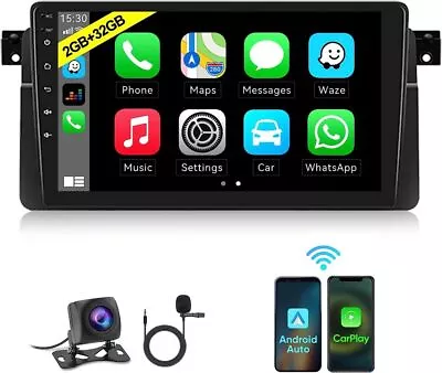 2G+32GB Android 13 Car Radio GPS Apple Carplay Head Unit For BMW 3 Series E46 M3 • $169.99