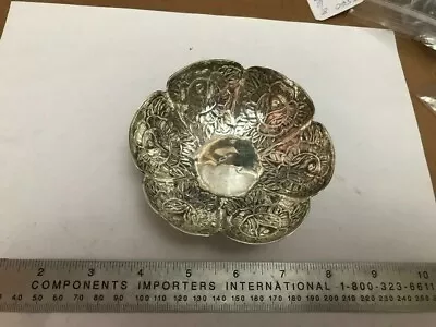 Antique Sterling Silver Mexican Vigueras Hand Chased Bowl • $275