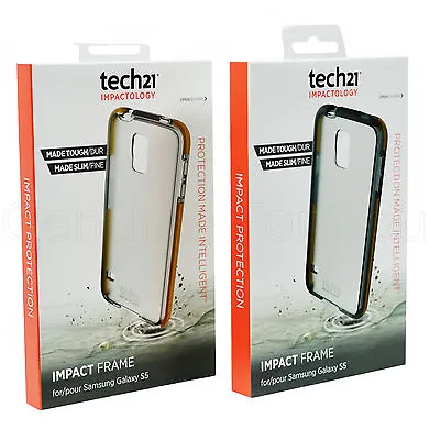 NEW Genuine Tech21 Impact Bumper Frame Case Cover For Samsung Galaxy S5 GT-I5500 • £3.99