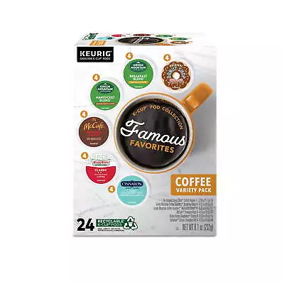 Keurig Famous Favorites Coffee Variety Pack Single Serve K-Cup Pods 24 Count USA • $14.44