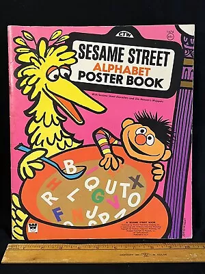 Sesame Street Alphabet Poster Book Vintage 1971 CTW Jim Henson Muppets 70s Kids • $55