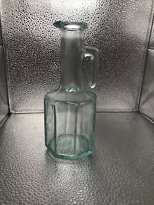 Vintage MOD DEP Made In Italy 250 ML Teal Decanter Bottle Octagon Shape RARE • $22