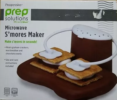 Progressive Solutions Microwave S'mores Maker 2 Smores In 30 Seconds Brown New • $12.74