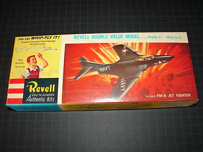 1960 ~ Revell ~ F9F-8 PANTHER Jet Fighter ~  WHIP FLY  Fighter ~ FACTORY SEALED • $49.99