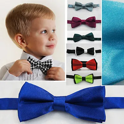 $1.99 • Buy Boys Kids Children Toddler Suit Wedding Party Tuxedo Bowtie Bow Tie Pre-Tied USA