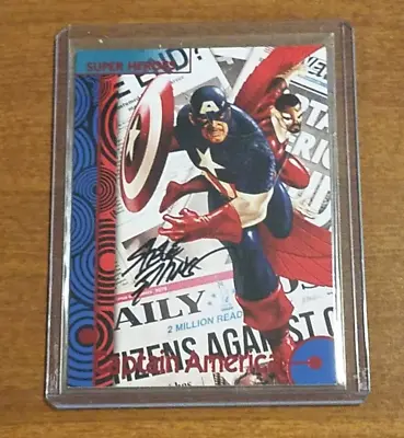 Fleer 2013 Marvel Captain America  Chase  Card Auto By Steve Epting Must Sell • $20