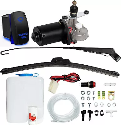 UTV 12V Electric Windshield Wiper Motor Kit Washer Bottle For Can Am Maverick X3 • $42.79