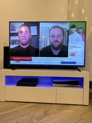 £60 • Buy Modern TV Unit Cabinet White Stand High Gloss Sideboard 120cm With LED RGB Light