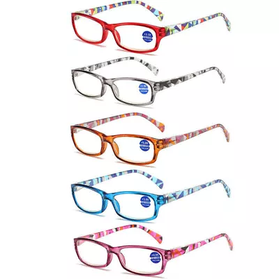 Women Reading Glasses Anti Blue Light Rectangular Spring Hinge Readers 1.0 ~ 4.0 • $16.53