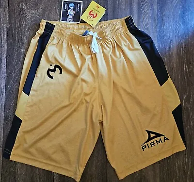NWT Pirma Monarcas Morelia 19/20 Training Shorts Yellow/Black Size Large  • $40